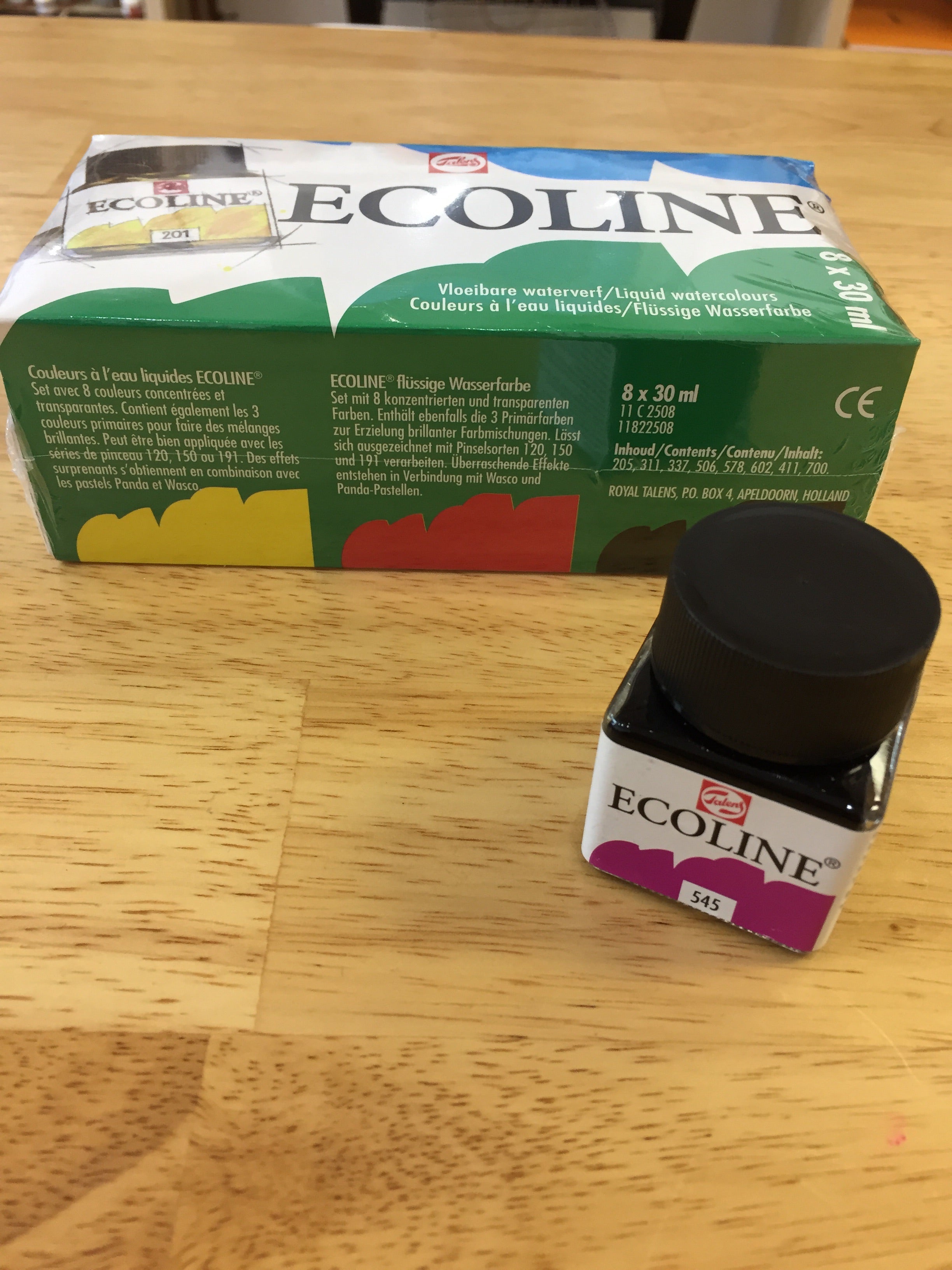 Ecoline Liquid Watercolors Set of 8 - Vibrant Professional Watercolor Paints for Artists, Calligraphy & Mixed Media - Perfect for Sketching, Illustration & DIY Crafts