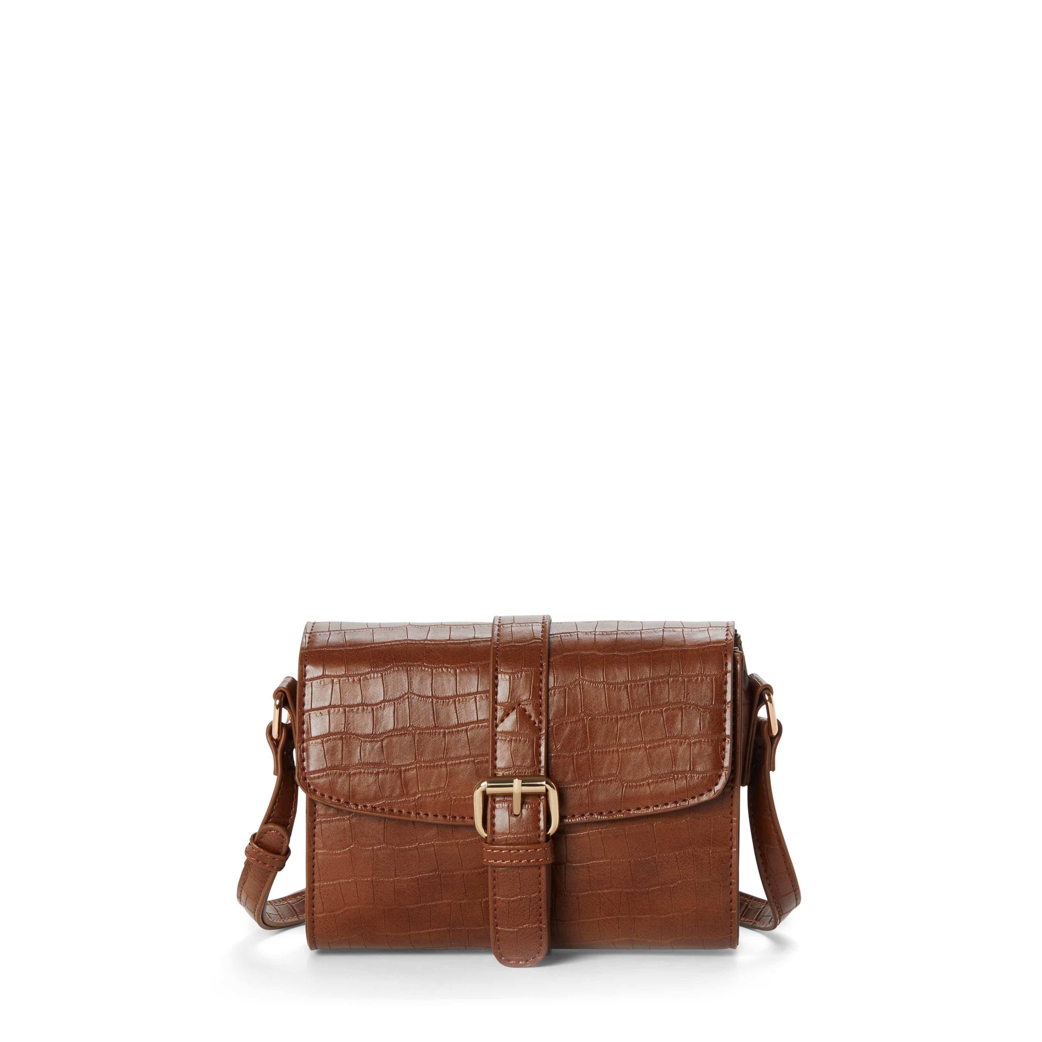 Lindsay II Vegan Leather Crossbody Bag for Women | Stylish Croco-Embossed Purse in Multiple Colors | Perfect for Work, Travel & Everyday Use