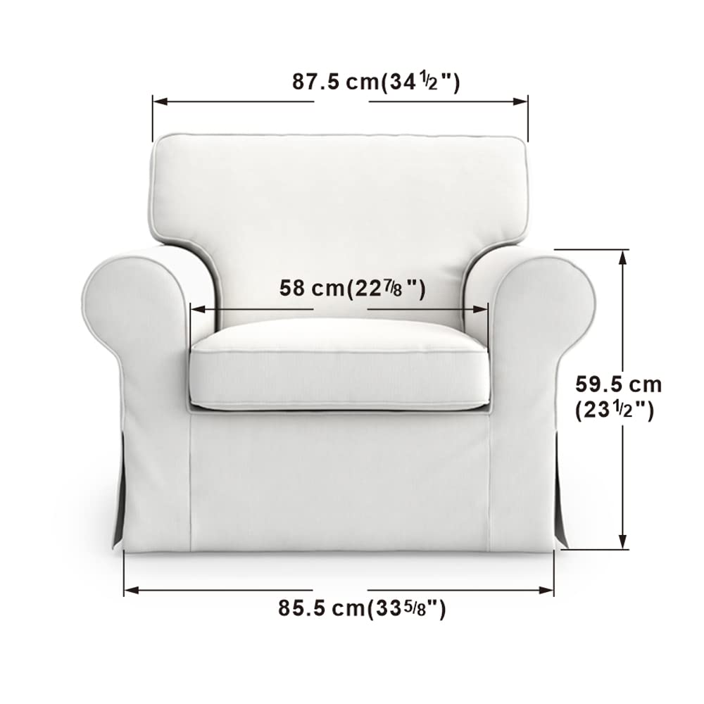 Ektorp Chair Cover Replacement for IKEA Ektorp Armchair - Dark Ocean Slipcover | Sofa & Chair Protector for Living Room, Bedroom & Office Use