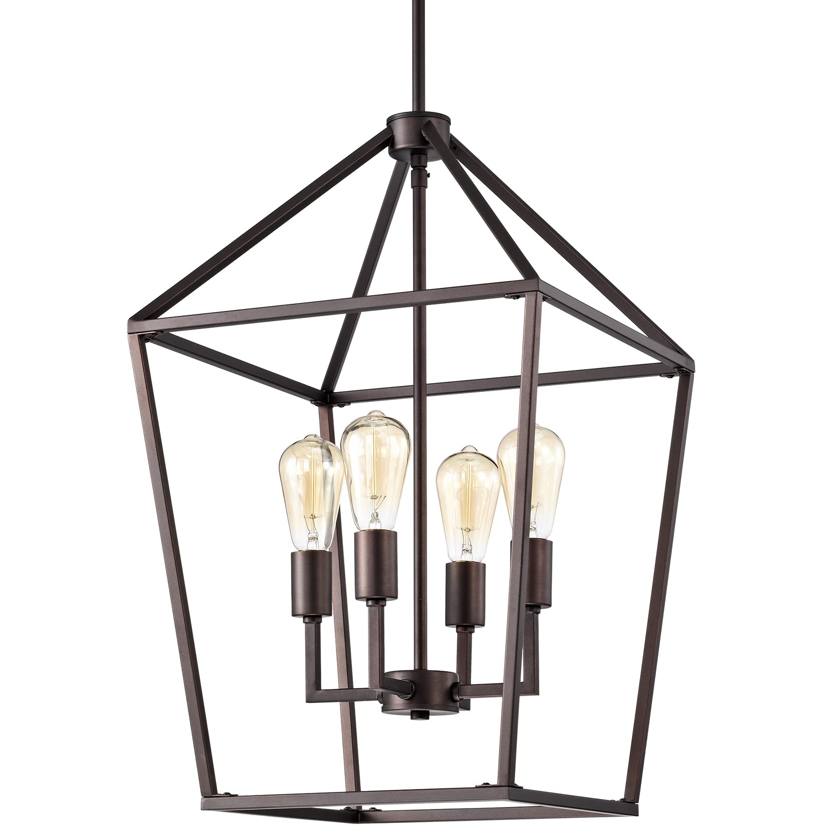 MICSIU 900004 Oil Rubbed Bronze Pendant Light Fixture - E26 Base Hanging Chandelier for Kitchen Island, Dining Room & Living Room - Perfect for Table Lighting, Home Decor & Modern Interior Design
