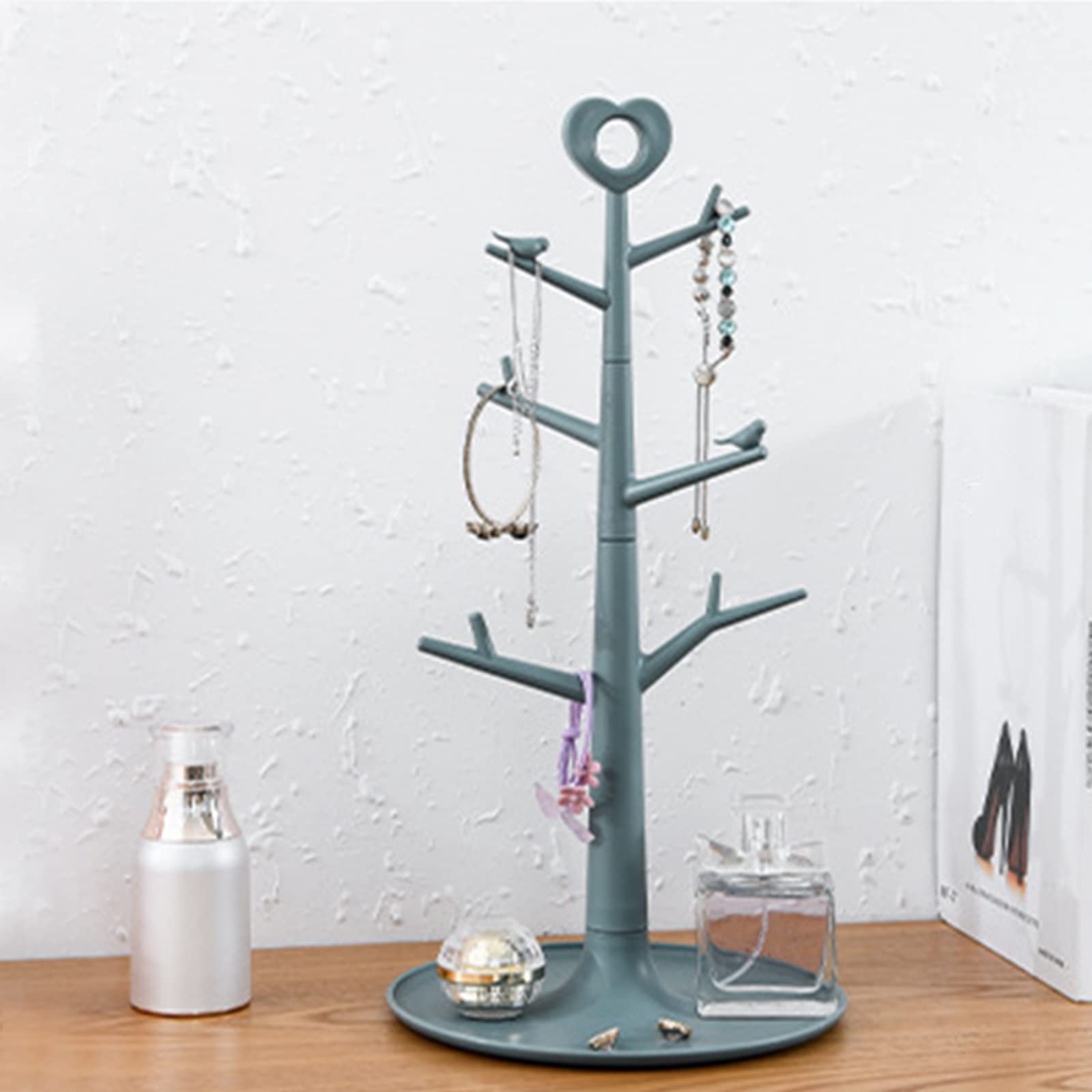 Firlar Tree-Shaped Coffee Cup Drain Rack - Kitchen Mug Holder & Display Storage Shelf for Home - Hanging Cup Organizer for Coffee Mugs & Tea Cups (Red) - Perfect for Small Kitchens, Coffee Shops & Gift Display