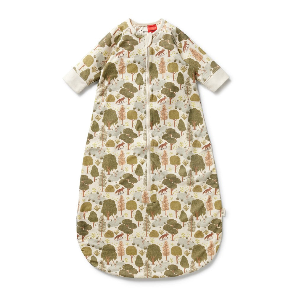Organic Cotton Long Sleeve Baby Sleeping Bag 1.0 TOG - Soft & Breathable Infant Sleep Sack for Newborns to Toddlers - Perfect for Nursery, Daycare & Travel