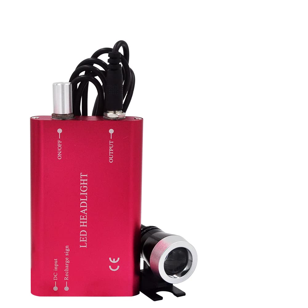 Rechargeable LED Headlamp - Portable Red Light Head Torch with Battery Power for Camping, Hiking, Running & Night Work