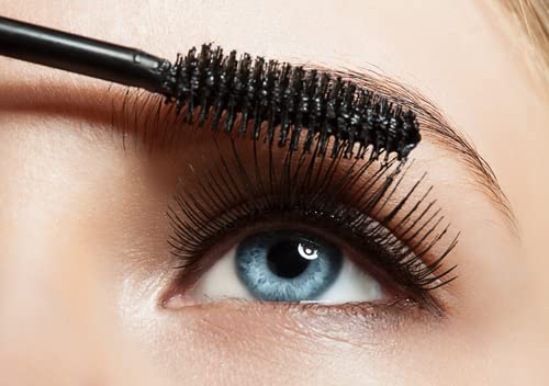 Waterproof Volumizing Black Mascara with Soft Brush - Smudge Proof Long Lasting Liquid Eyelash Mascara & Black Eyeliner Pen - Perfect for Daytime Office Look & Nighttime Party Makeup