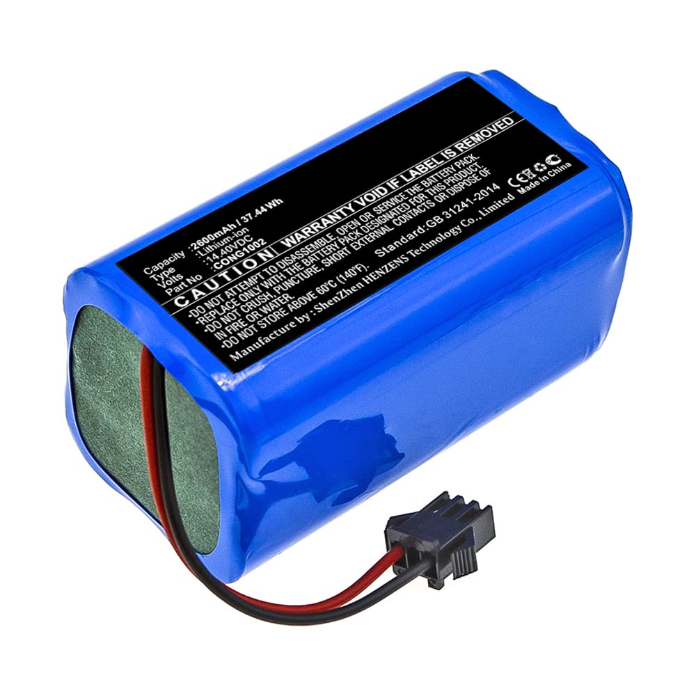 Synergy Digital 14.4V 2600mAh Li-ion Replacement Battery for CECOTEC CONG1002 Vacuum Cleaner - Long Lasting Power for Cordless Cleaning at Home, Office & Car