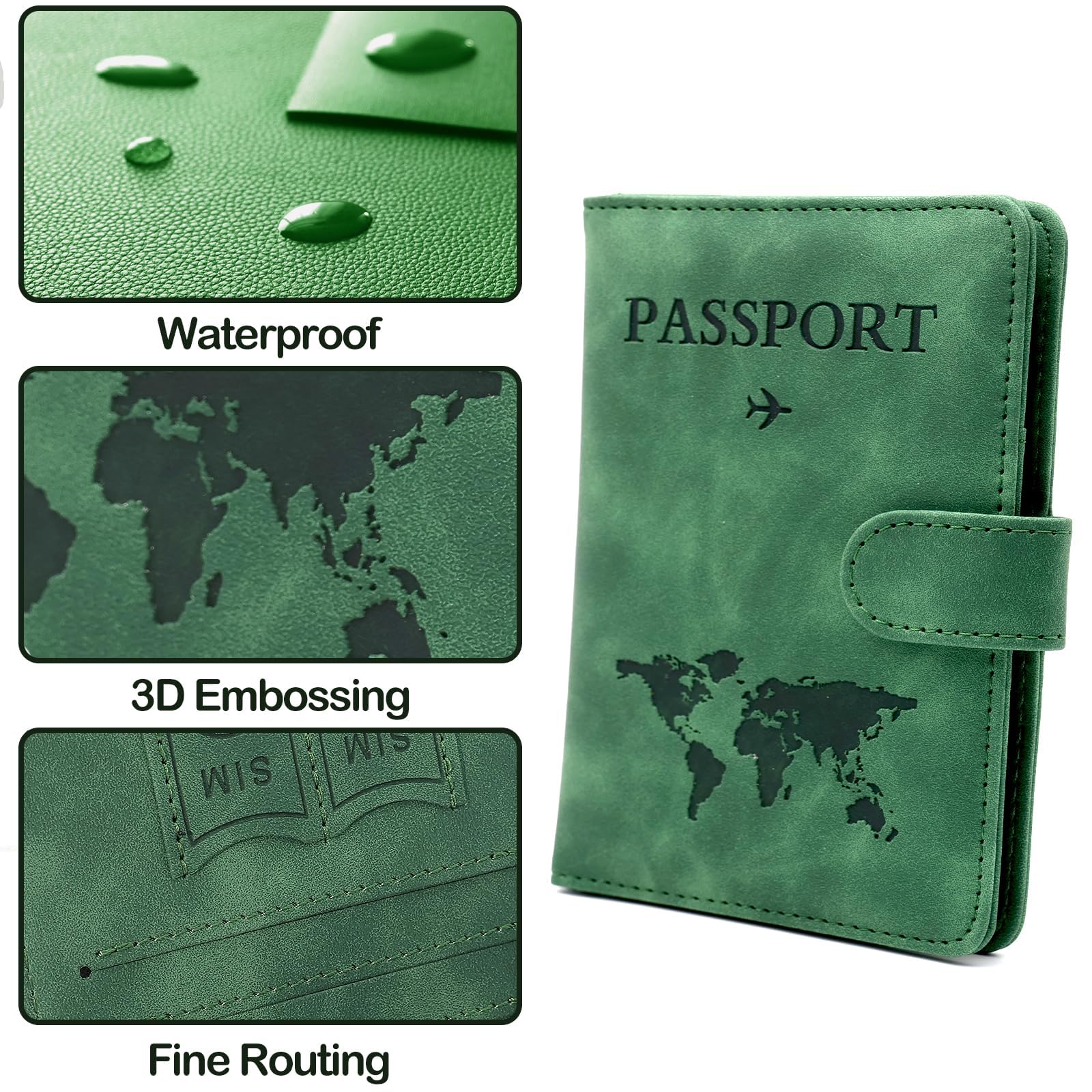 Premium RFID Blocking Passport Holder - Genuine Leather Travel Wallet for Women & Men | Cruise Essentials, International Travel Must-Have Accessory | Perfect Travel Gift for Frequent Flyers & Vacationers