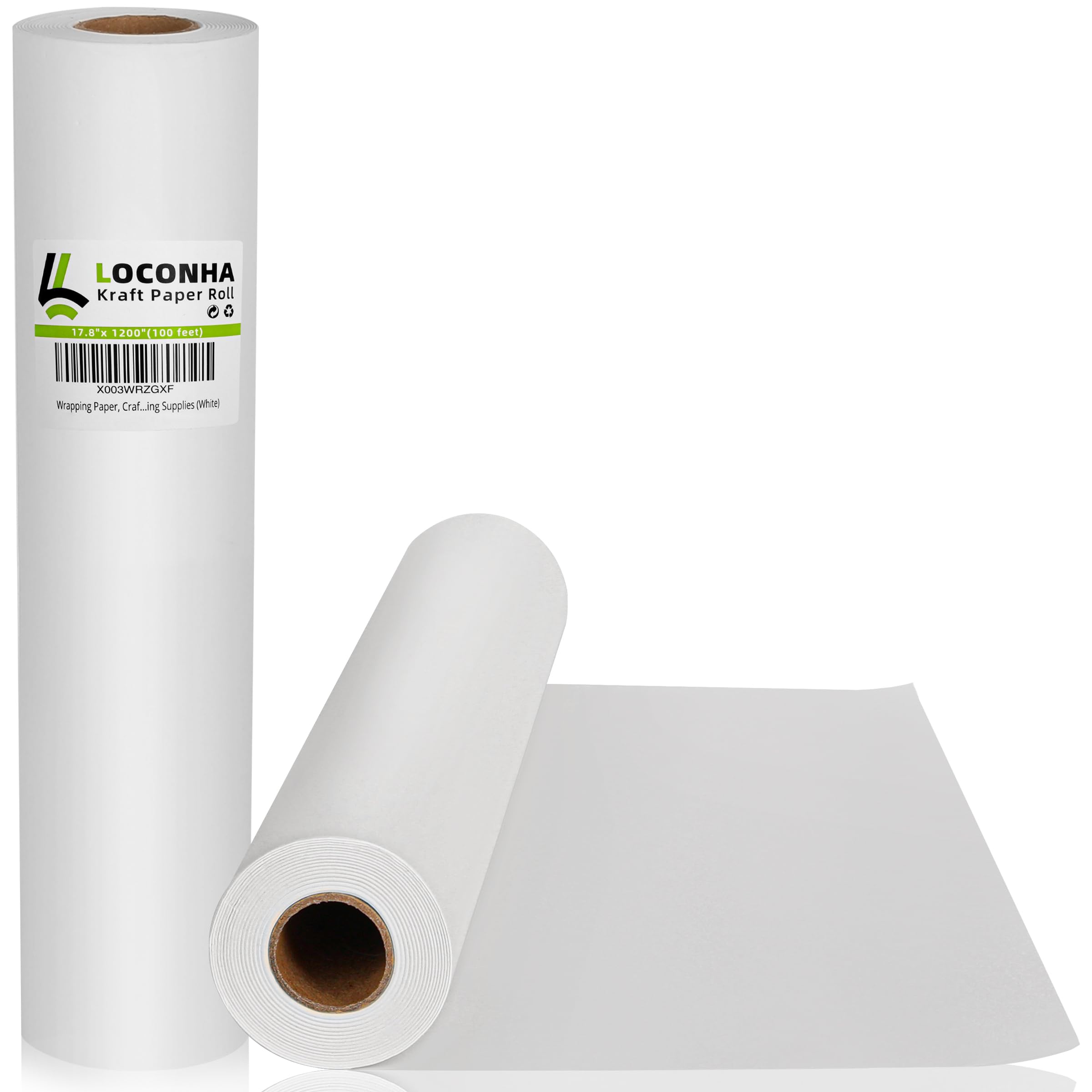 Premium White Kraft Paper Roll 17.8