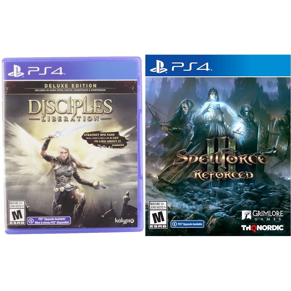Disciples: Liberation Extended Deluxe Edition & SpellForce 3 Reforced Bundle - PS4 Game with Free PS5 Upgrade | Fantasy RPG Strategy Games for Adventure & Multiplayer Battles