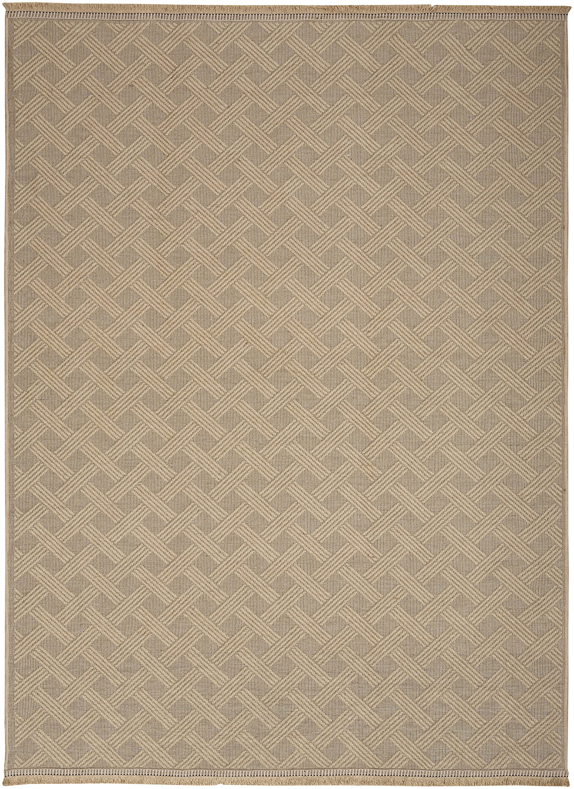Nourison Washable Jute Geometric Natural 3'11