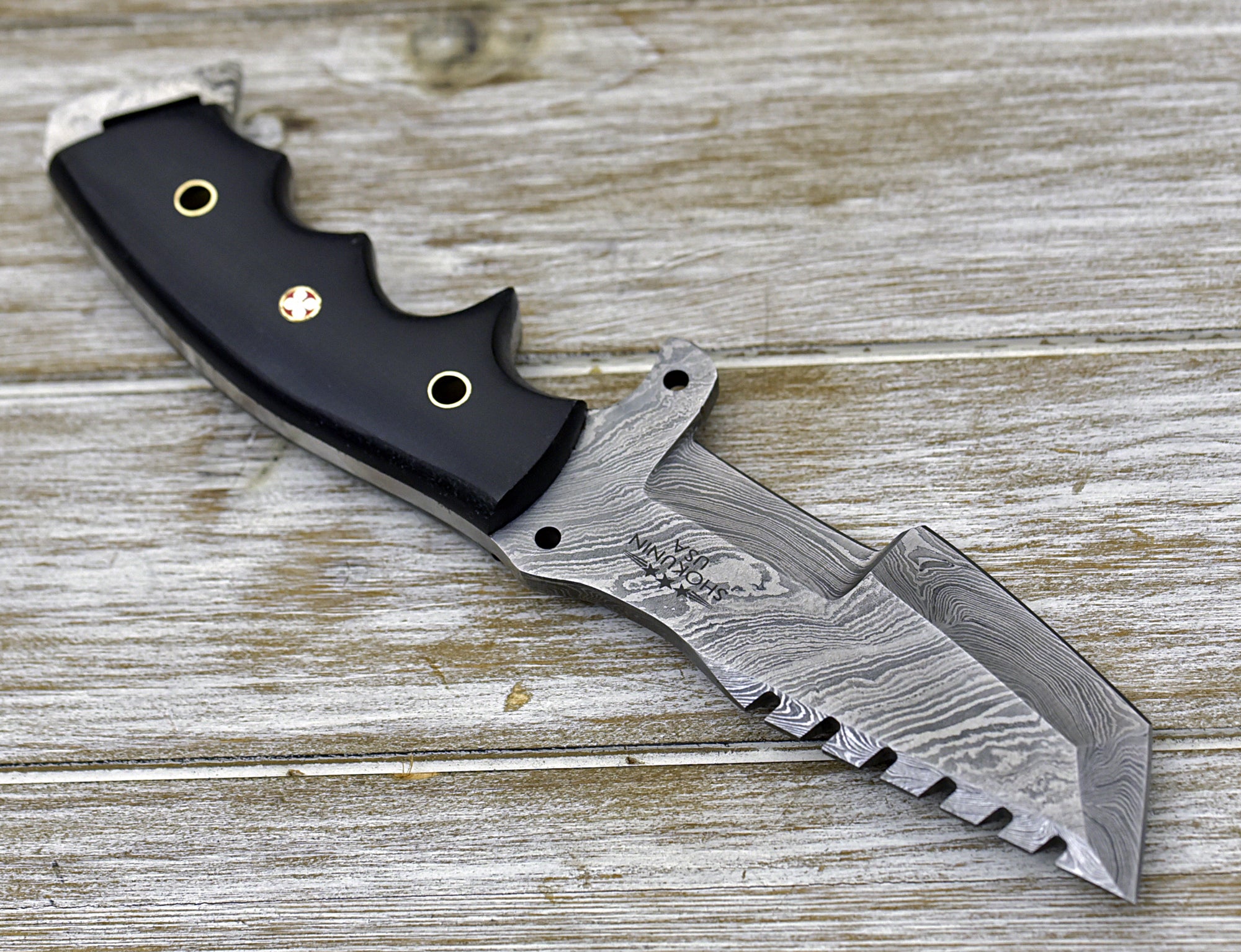 Premium Damascus Steel Tracker Knife - Handcrafted Hunting & Survival Knife for Outdoor Adventures, Camping & Bushcraft - Knightmaker High-Performance Blade