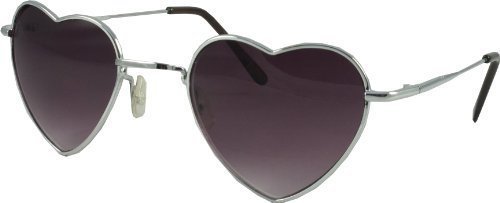 Vintage Heart-Shaped Lolita Sunglasses for Men - 1960s Retro Style Non-Polarized UV Protection - Perfect for Costume Parties, Valentine's Day & Retro Fashion Outfits