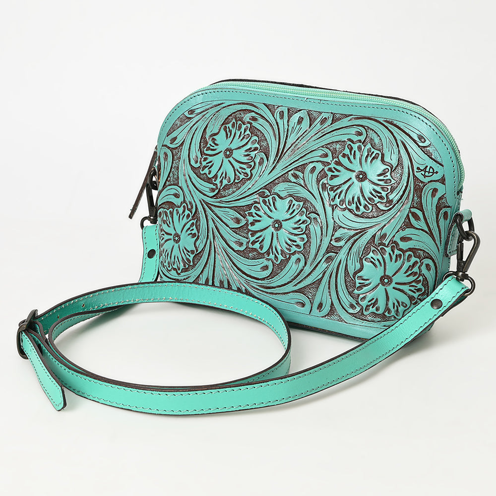 American Darling SMALL CROSSBODY Hand-Tooled Genuine Leather Women's Western Handbag Purse - Perfect for Everyday Use, Travel & Country-Themed Events