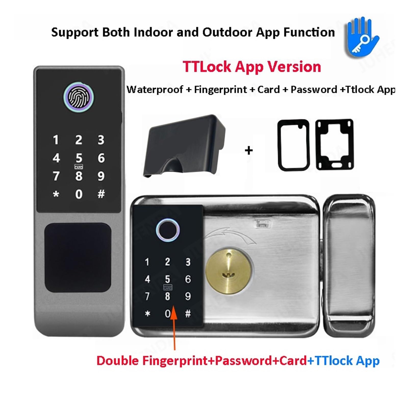 Tuya Smart Lock - Waterproof WiFi Fingerprint & Digital Password Lock for Outdoor Gates - Remote App Control & Double-Sided Access - Ideal for Home Security & Smart Entry Systems