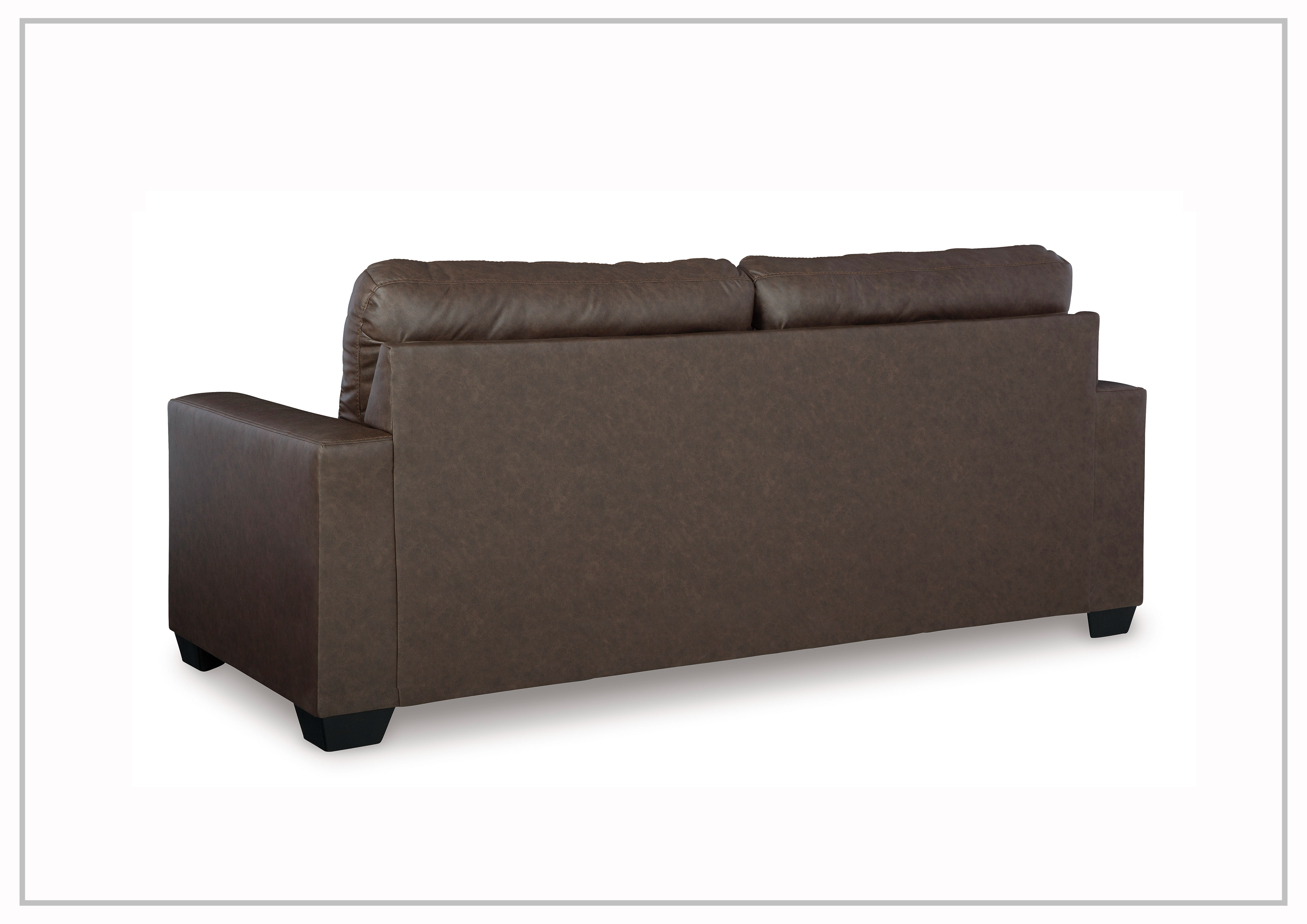Gio Italia Bellagio Fabric Queen Faux Leather Sleeper Sofa Bed - Convertible Comfortable Modern Sofa for Small Spaces, Living Room, Guest Room & Apartment