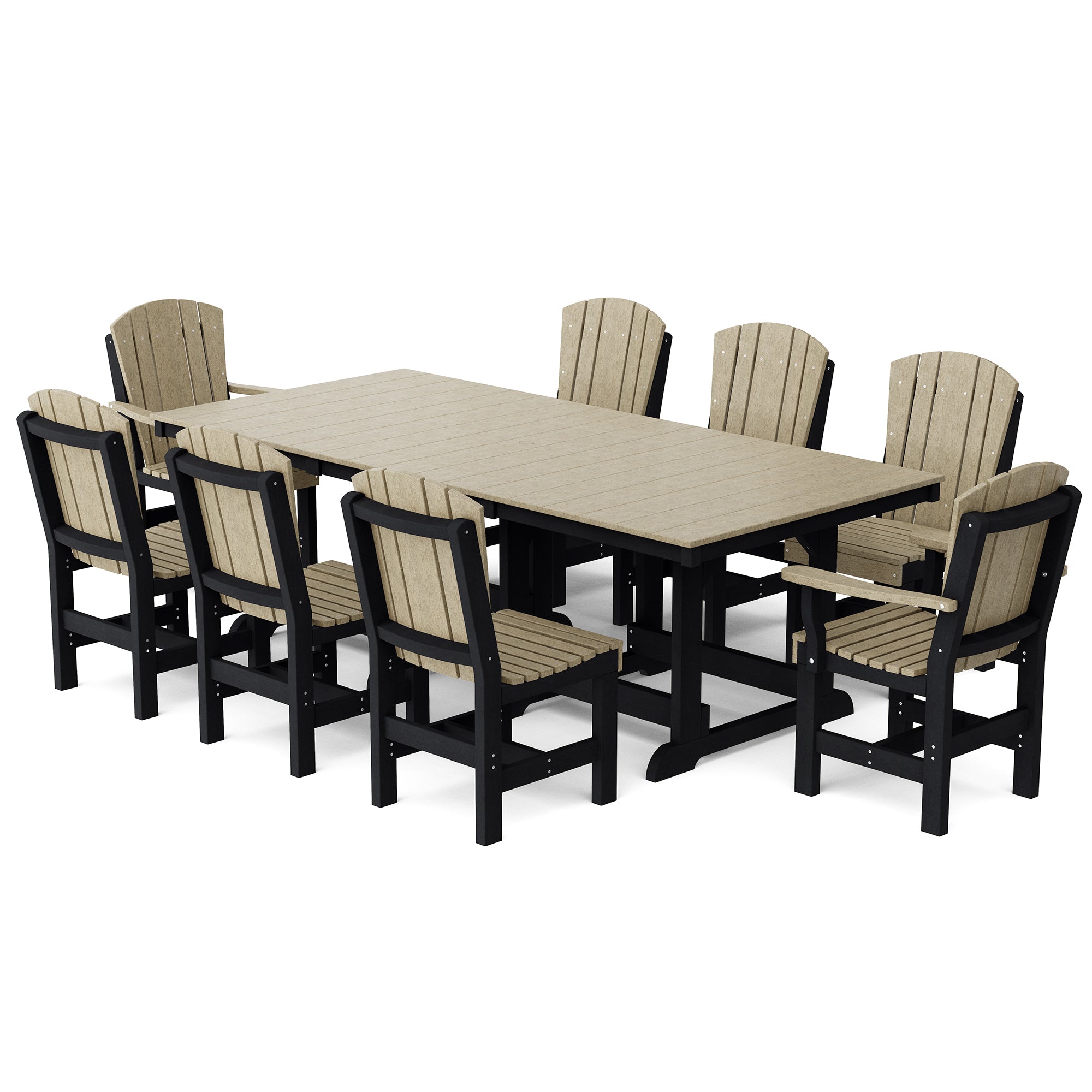 Heritage 9-Piece 44x94 Inch Dining Table Set - Perfect for Family Gatherings, Dinner Parties & Formal Dining Rooms