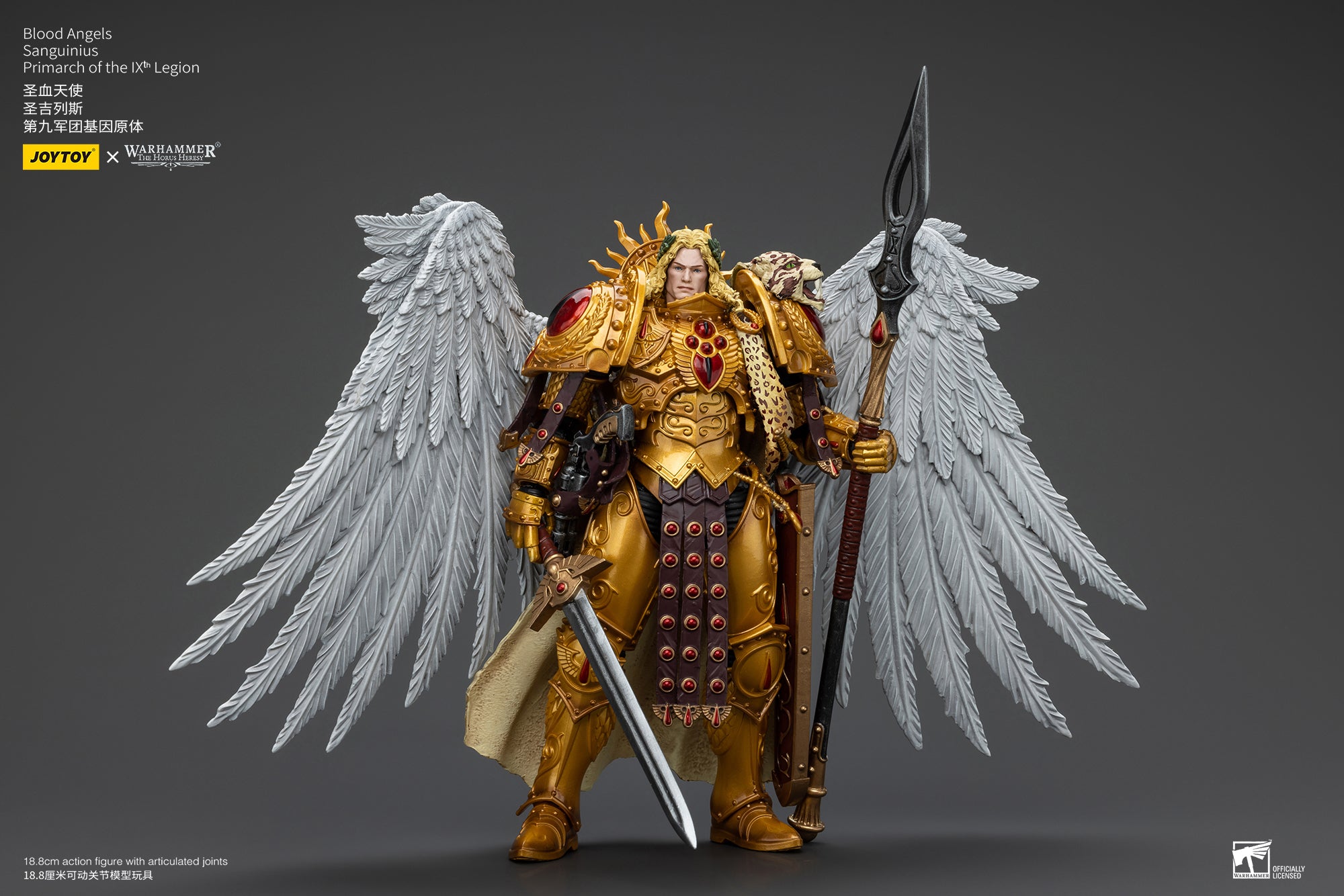 Pre Order 1/18 JOYTOY Warhammer The Horus Heresy Blood Angels Sanguinius Primarch Action Figure - IXth Legion Reissue Collectible Model for Display & Gaming Scenes