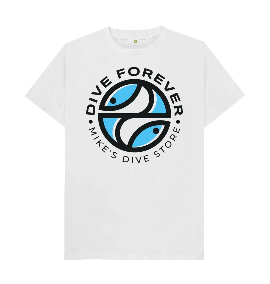 Dive Forever T-Shirt with Blue Logo - Stylish Casual Wear for Men & Women - Perfect for Beach, Surfing, and Summer Outfits