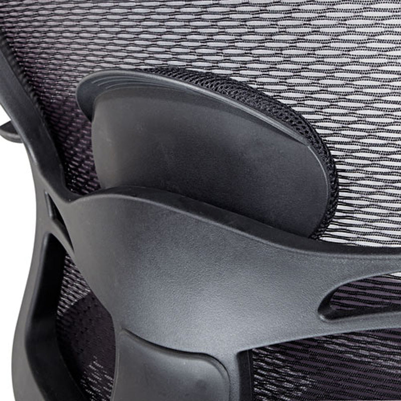 Ergonomic Suspension Mesh Mid Back Synchro Tilt Office Chair with Lumbar Support - Black - Perfect for Home Office, Gaming & Workspace Comfort
