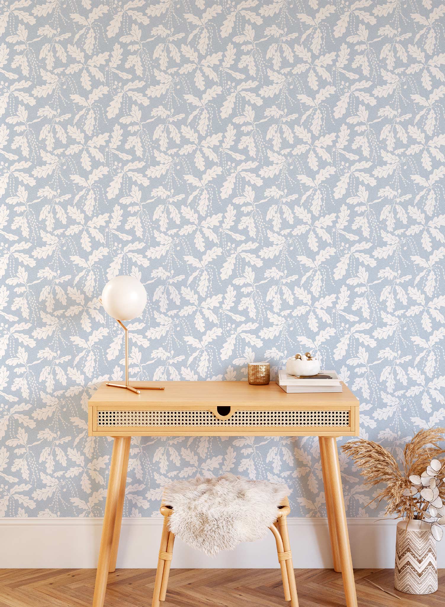 Premium Oak Catkin Wallpaper - Natural Wood Grain Peel and Stick Wallpaper for Home Decor | Perfect for Living Room, Bedroom & Office