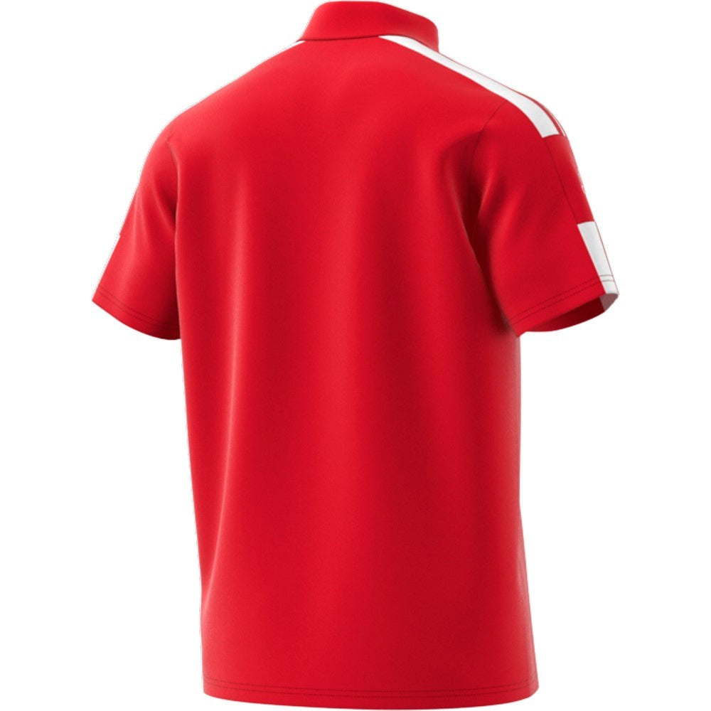 Adidas Adult Squadra 21 Polo Shirt for Men - Breathable Performance Golf & Casual Wear (Red/White) - Perfect for Sports, Work & Everyday Outfits
