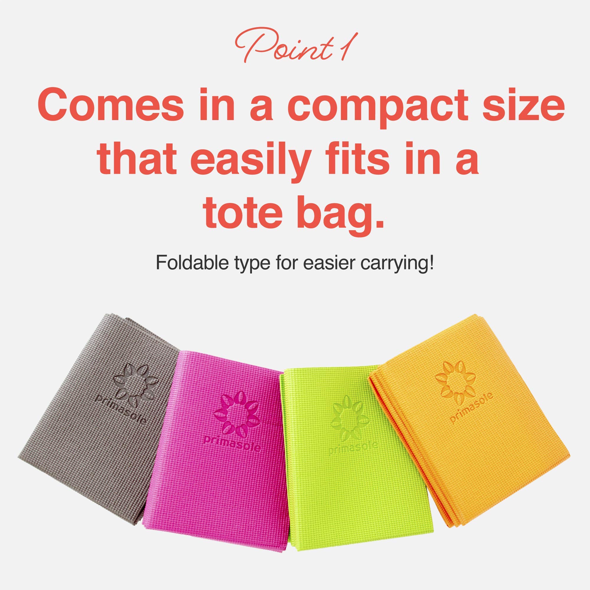Foldable Yoga Mat for Travel & Pilates - 4mm Thick, Tear-Resistant, 9 Colors - Perfect for Gym, Beach, Park & Picnics - Easy to Carry & Store