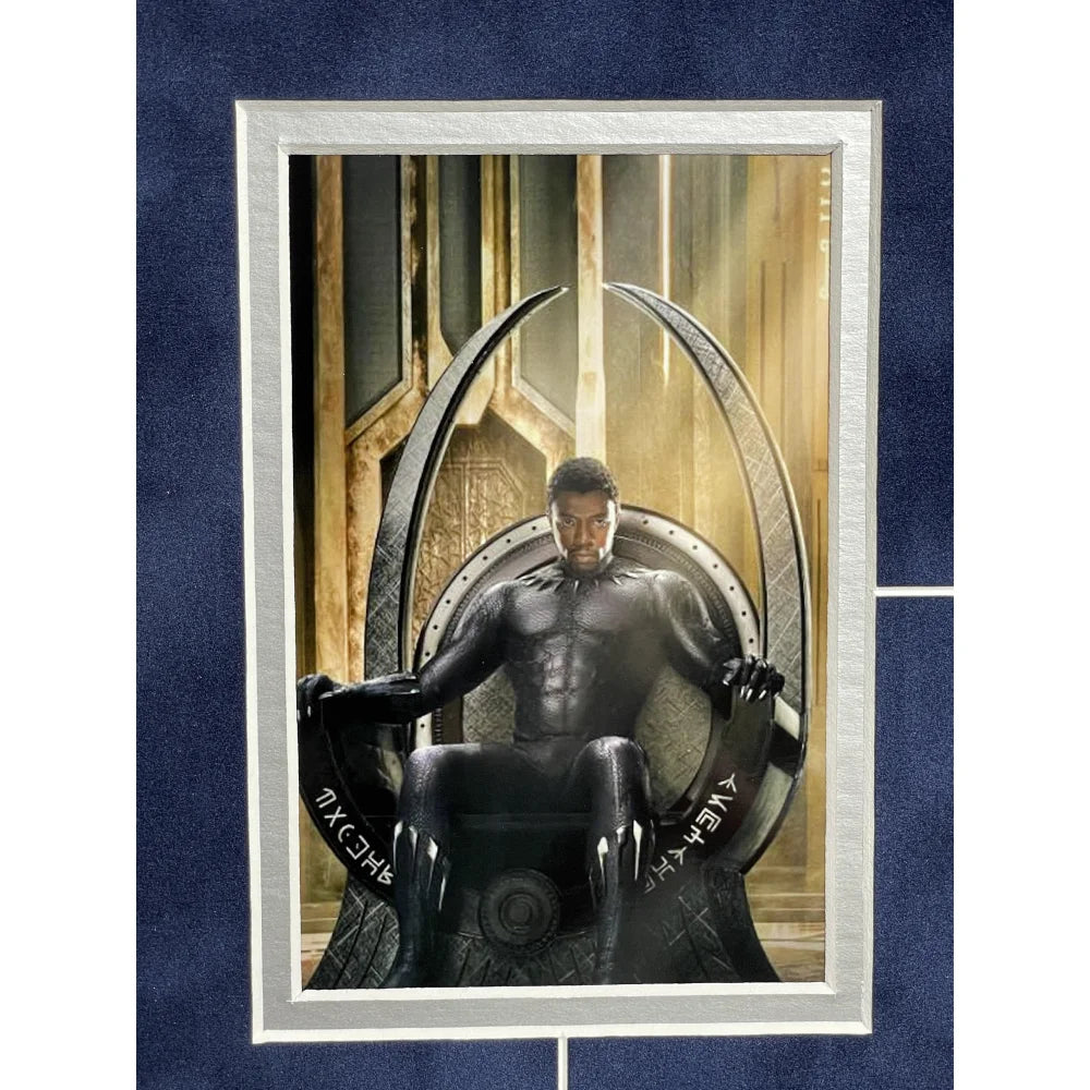 Chadwick Boseman Autographed Black Panther 8x10 Photo Framed with JSA COA - Signed Marvel Collectible - Perfect for Home Decor, Office Display & Superhero Fan Gifts