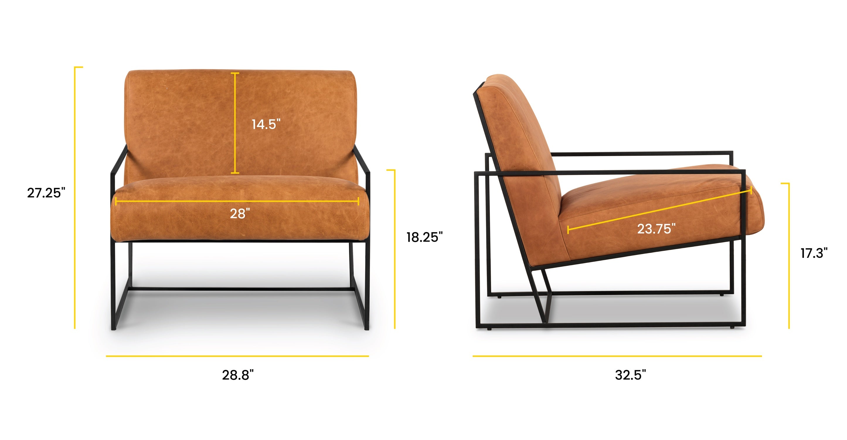 Bo Lounge Chair - Modern Comfortable Recliner for Living Room, Bedroom & Patio - Perfect for Relaxing, Reading & Napping