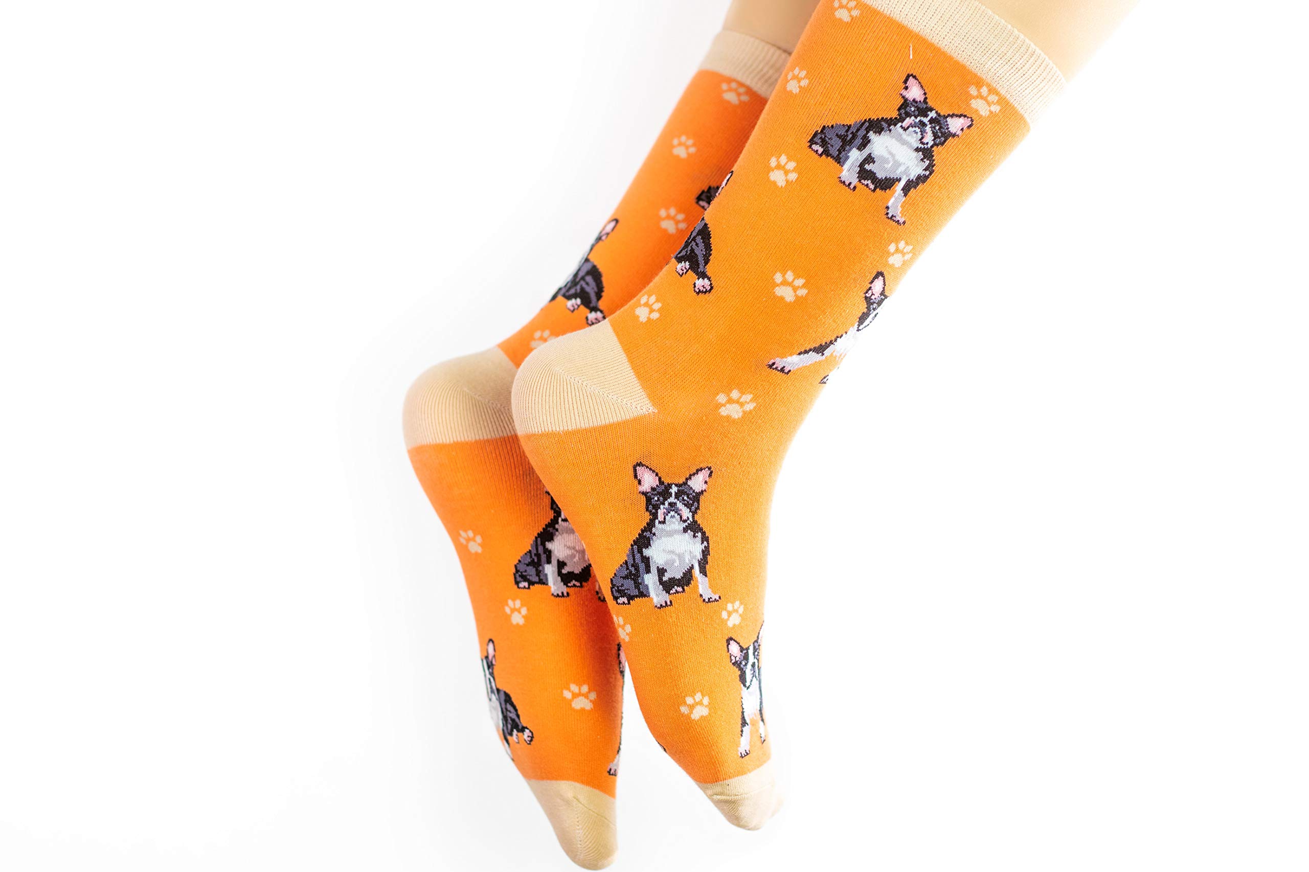 Dog Print Crew Socks for Men & Women - Cute Dog Face Novelty Socks - Perfect Gift for Dog Lovers - Great for Casual Wear, Gifts & Dog-Themed Parties