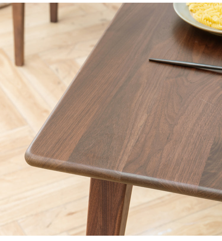 Premium Black Walnut Solid Wood Dining Table - Handcrafted Rustic Farmhouse Style - Perfect for Family Gatherings & Dinner Parties