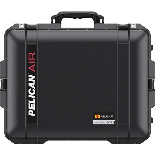 Pelican 1607 Air Wheeled Hard Case with Padded Divider Insert - Black Waterproof Protective Case for Travel, Photography & Equipment Storage - Perfect for Airline Checked Luggage & Outdoor Adventures