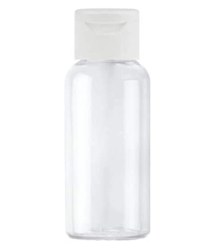 20ml Clear Refillable Travel-Size Plastic Squeeze Bottles with White Flip Cap - Leak Proof Cosmetic Containers for Shampoo, Lotion, Essential Oils & Beauty Products (Pack of 1) - Perfect for Travel, Gym, Salon & Home Use