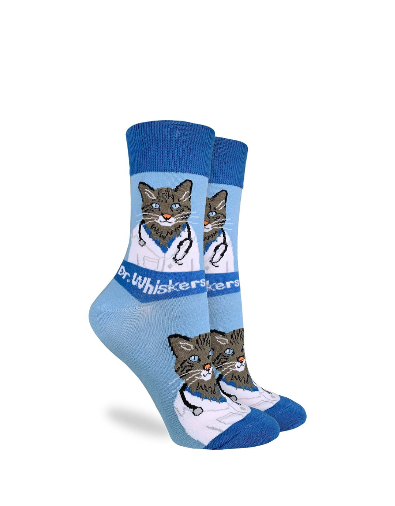 Dr. Whiskers Fun & Comfortable Cat Socks for Women & Men - Perfect for Pet Lovers, Gifts & Cozy Home Wear