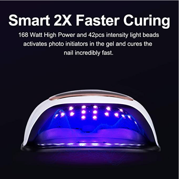 Insta Speed Salon Kit - UV Gel Nail Dryer with 5 Gel Polish Bottles & LED Nail Clipper | Professional Manicure & Pedicure Set for Home & Salon Use