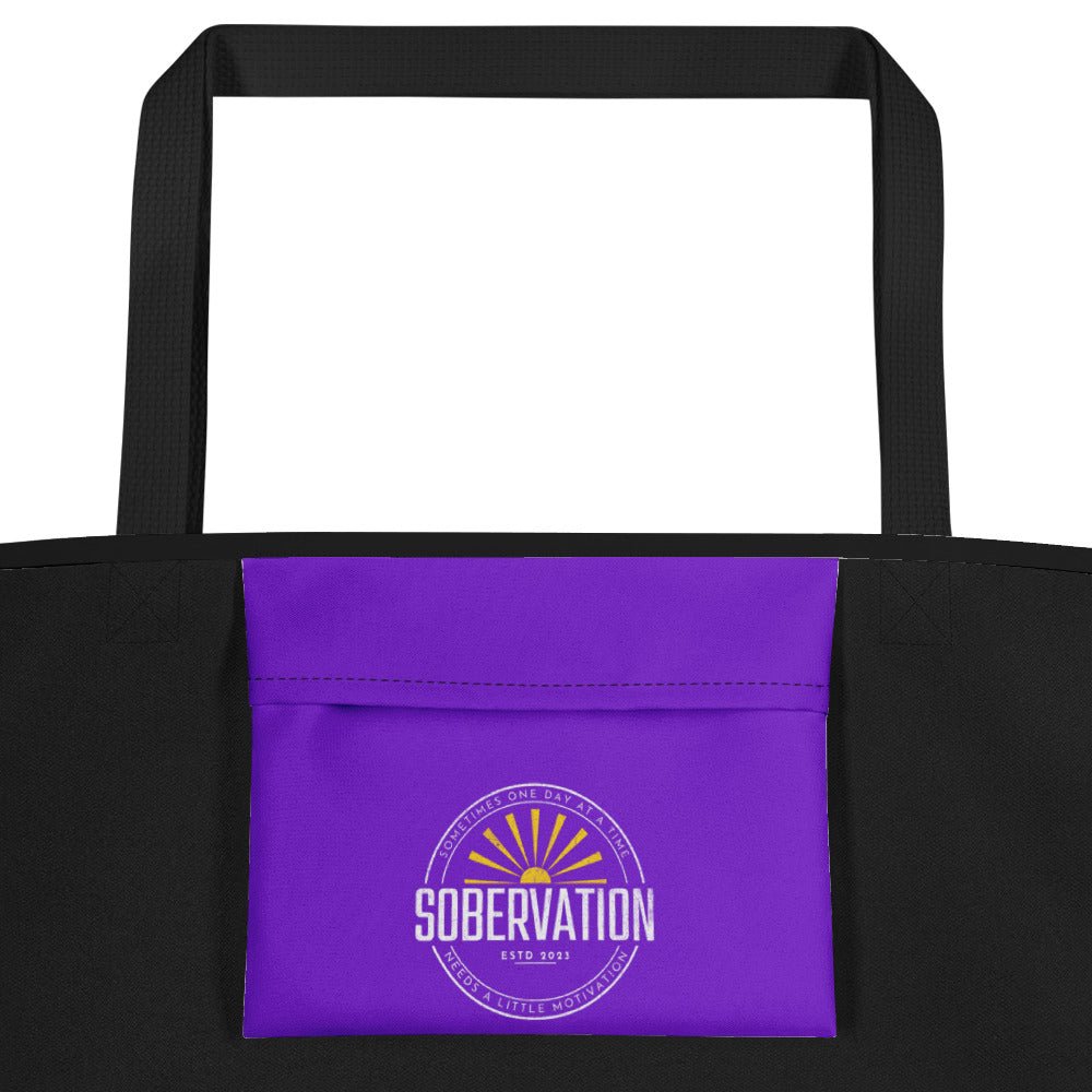 Still Sober Bish All Over Print Tote Bag - Funny Slogan Shopping Bag for Women - Perfect for Groceries, Beach Trips & Daily Use