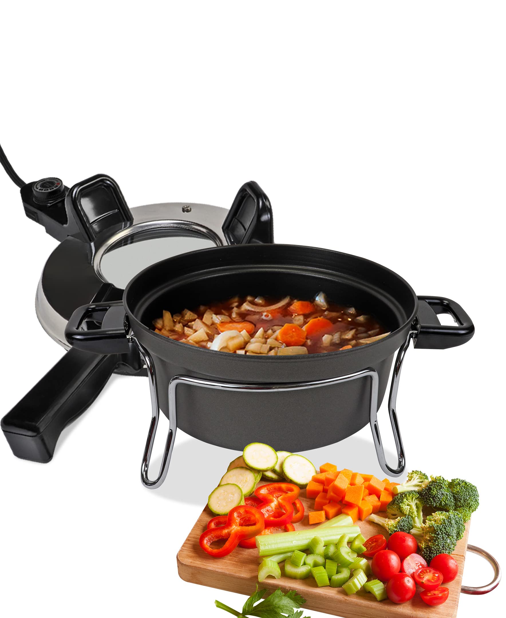 **Total Chef Czech Cooker - Ultimate Electric Oven with Adjustable Thermostat, Non-Stick Pot & Portable Design | Versatile Cooking for Baking, Roasting & Slow Cooking | Perfect for Home, Office & Outdoor Use**