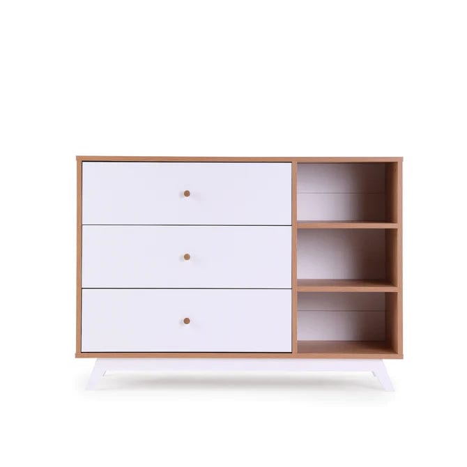 Modern 3-Drawer Dresser for Bedroom - Solid Wood Chest of Drawers with Smooth Gliding, Central Park Style - Perfect for Home, Office, or Dorm Organization