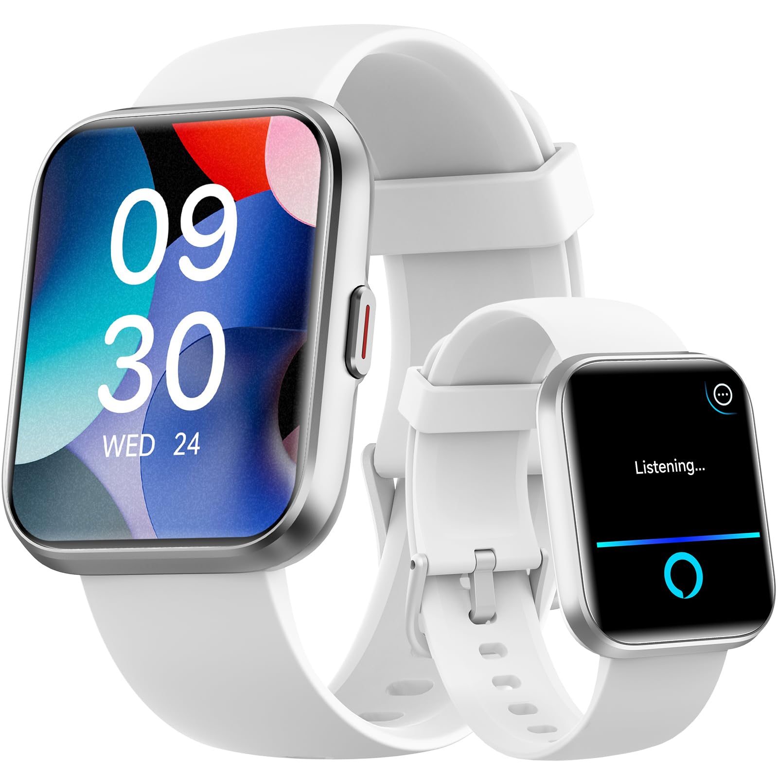 Fitpolo W208 Plus Smart Watch for Women - Compatible with Android & iPhone, Fitness Tracker, Heart Rate Monitor, Sleep Tracking (Dblue+White) - Perfect for Workouts, Running & Daily Activity Tracking