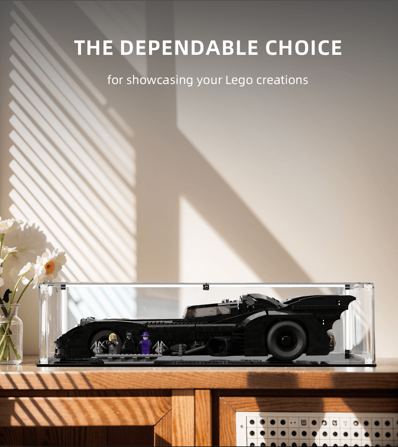 LEGO Batmobile 1989 (76139) Display Case - Clear Acrylic Showcase for Collectible LEGO Sets - Perfect for Home Decoration & Toy Protection