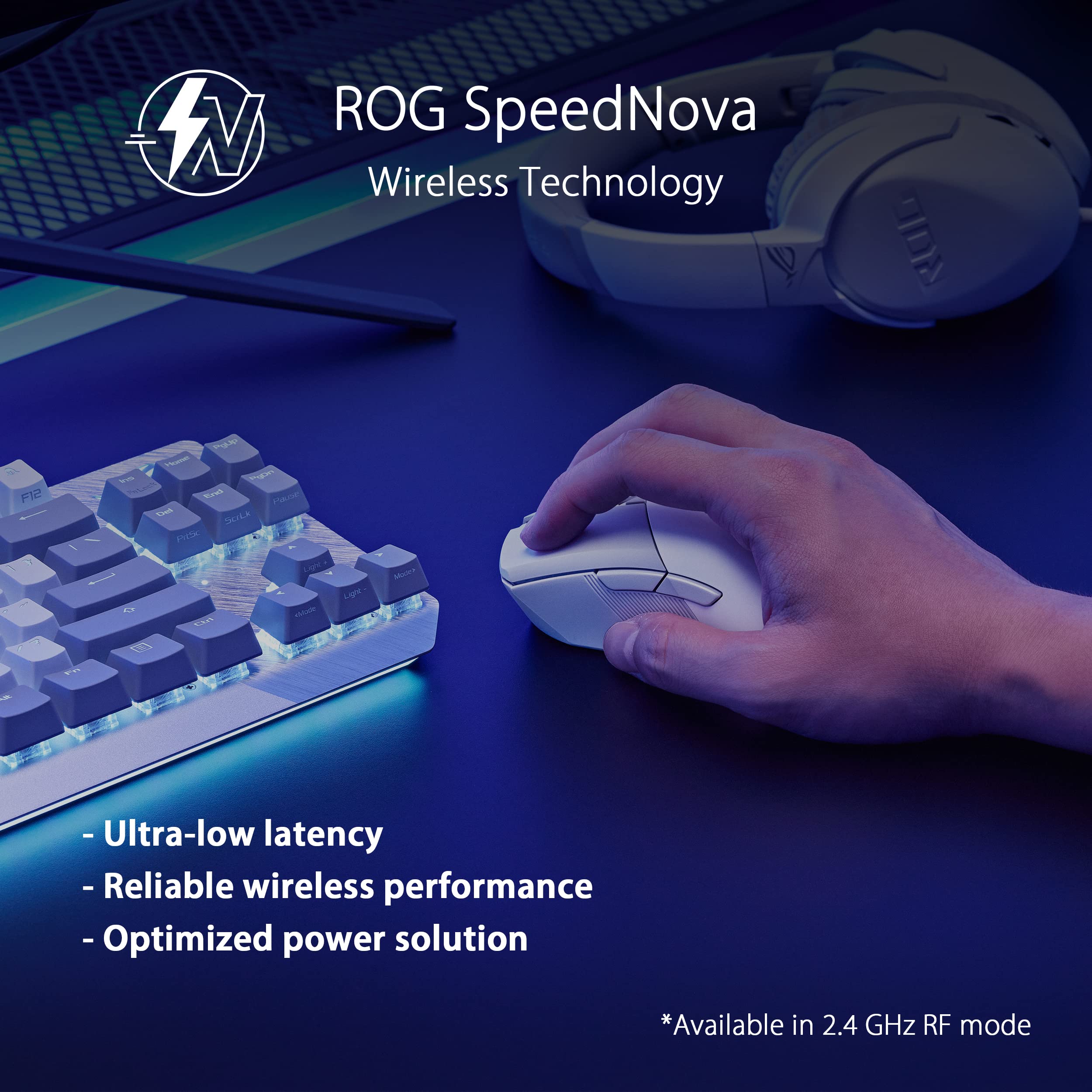 ASUS ROG Gladius III Wireless Gaming Mouse - 36000 DPI Optical Sensor, 6 Programmable Buttons, Hot-Swappable Switches, Paracord Cable (White) - Perfect for FPS, MOBA & Esports Gaming