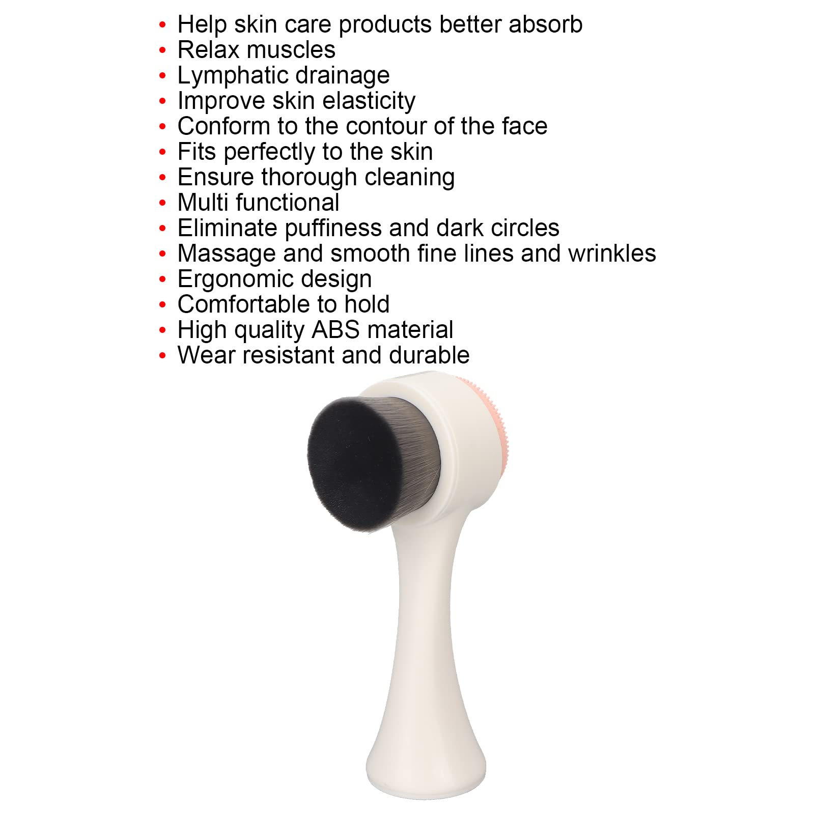 EXCLUZO Facial Exfoliator Brush - Double Sided Deep Cleaning Face Scrubber with Ergonomic Handle for Skin Care & Wrinkle Reduction | Perfect for Daily Cleansing, Massage & Exfoliation Routine
