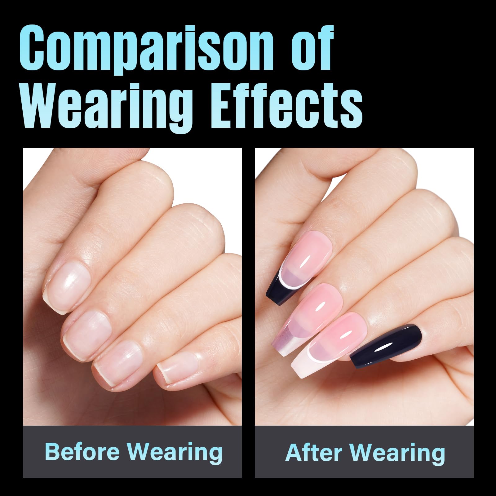 TOMICCA Medium Coffin Nail Tips - 240Pcs Half Matte Soft Gel False Nails with 12 Sizes for Acrylic Extensions | DIY Nail Art Kit for Beginners & Professionals | Perfect for Home Manicures, Salon Use & Special Occasions