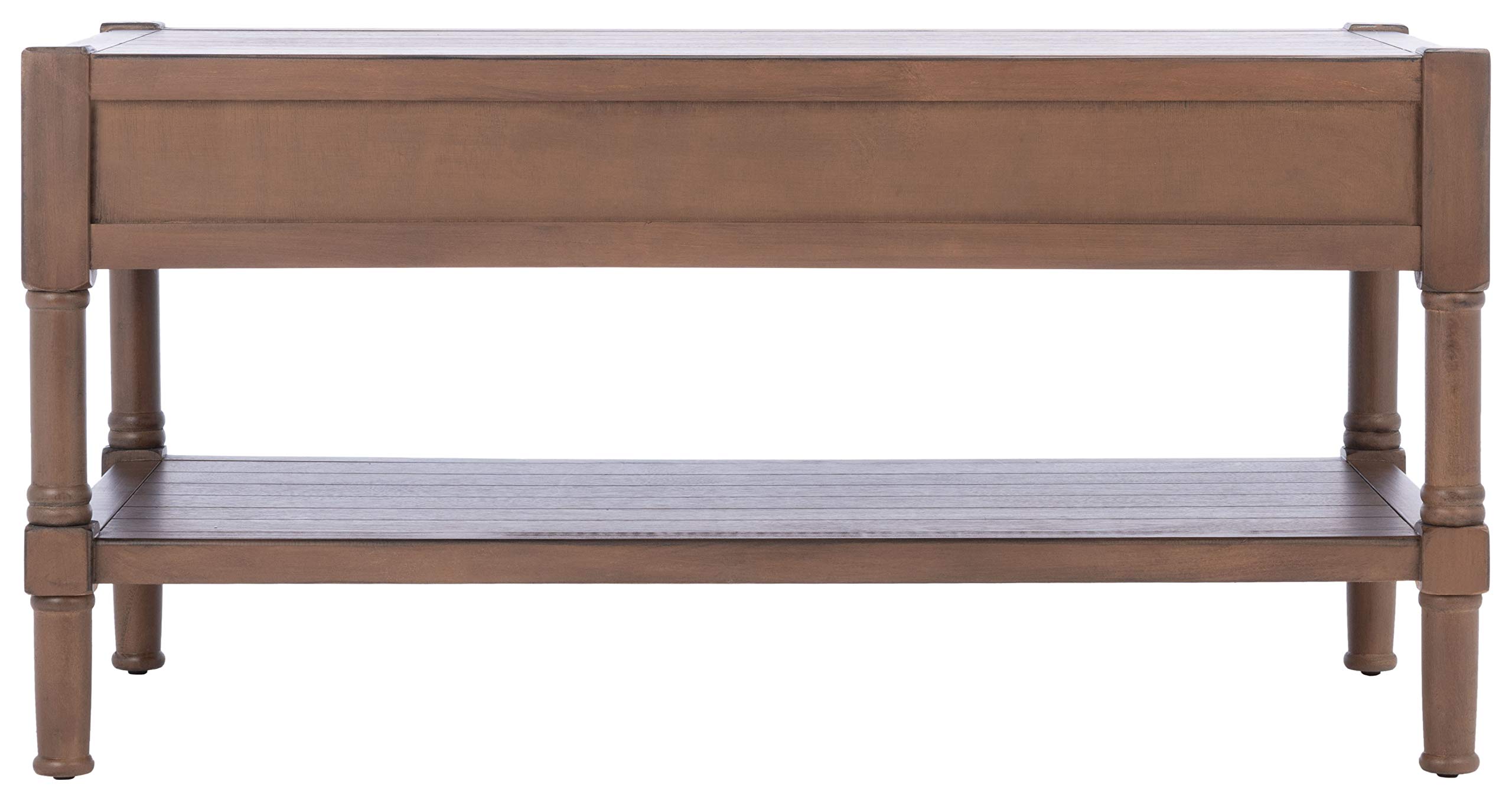 SAFAVIEH Filbert Brown 2-Drawer Coffee Table with Bottom Shelf - Modern Living Room Furniture COF5703C - Perfect for Small Spaces, Apartments & Cozy Home Decor