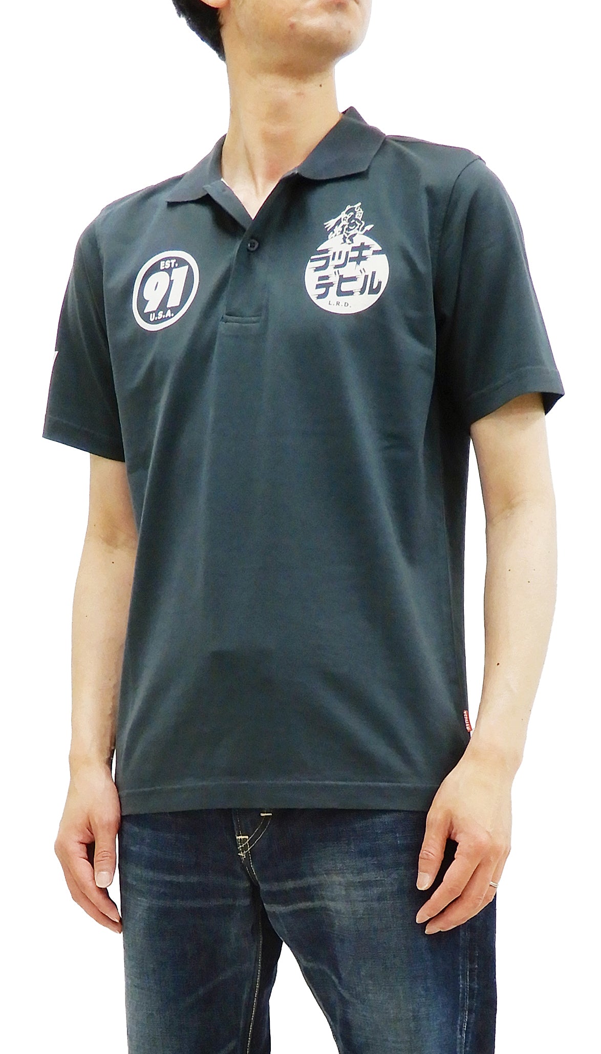 Tedman Men's Short Sleeve Cotton Polo Shirt - Breathable Jersey Fabric, Graphic Print, TMSP 700 Style - Faded Dark Blue | Casual Wear, Golf Outfits & Summer Fashion