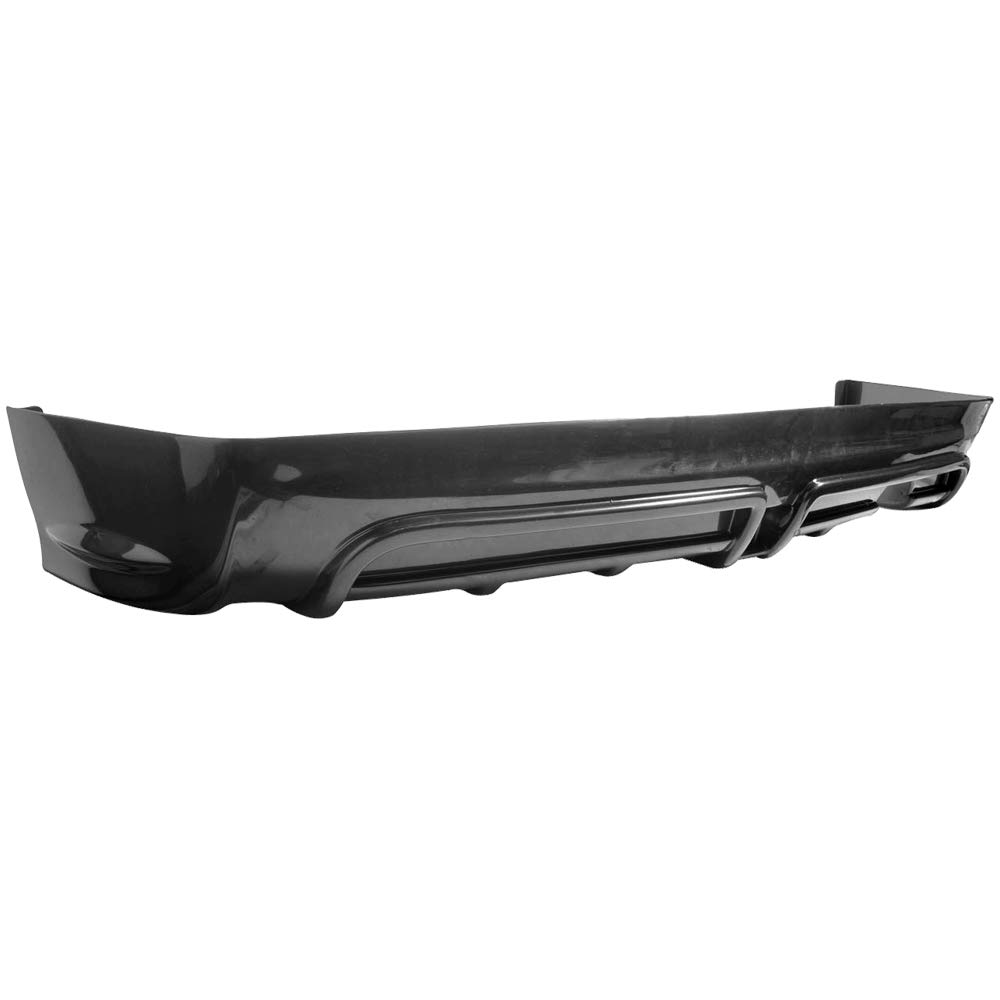 IKON MOTORSPORTS PP Black Rear Lip Spoiler Splitter with Brake Lights - Compatible with 2006-2011 Honda Civic 4 Door (2007 2008 2009 2010 Models) - Enhances Aerodynamics & Style for Street Racing & Custom Builds