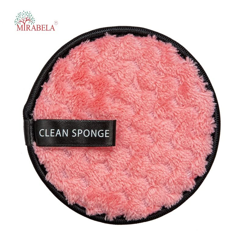 Mirabela Reusable Makeup Remover Pads & Beauty Blender Sponge Set | Eco-Friendly Microfiber Cleansing Pads | Essential Makeup Accessories for Gentle Face Cleansing & Makeup Application | Perfect for Travel, Daily Skincare & Professional Makeup Artists