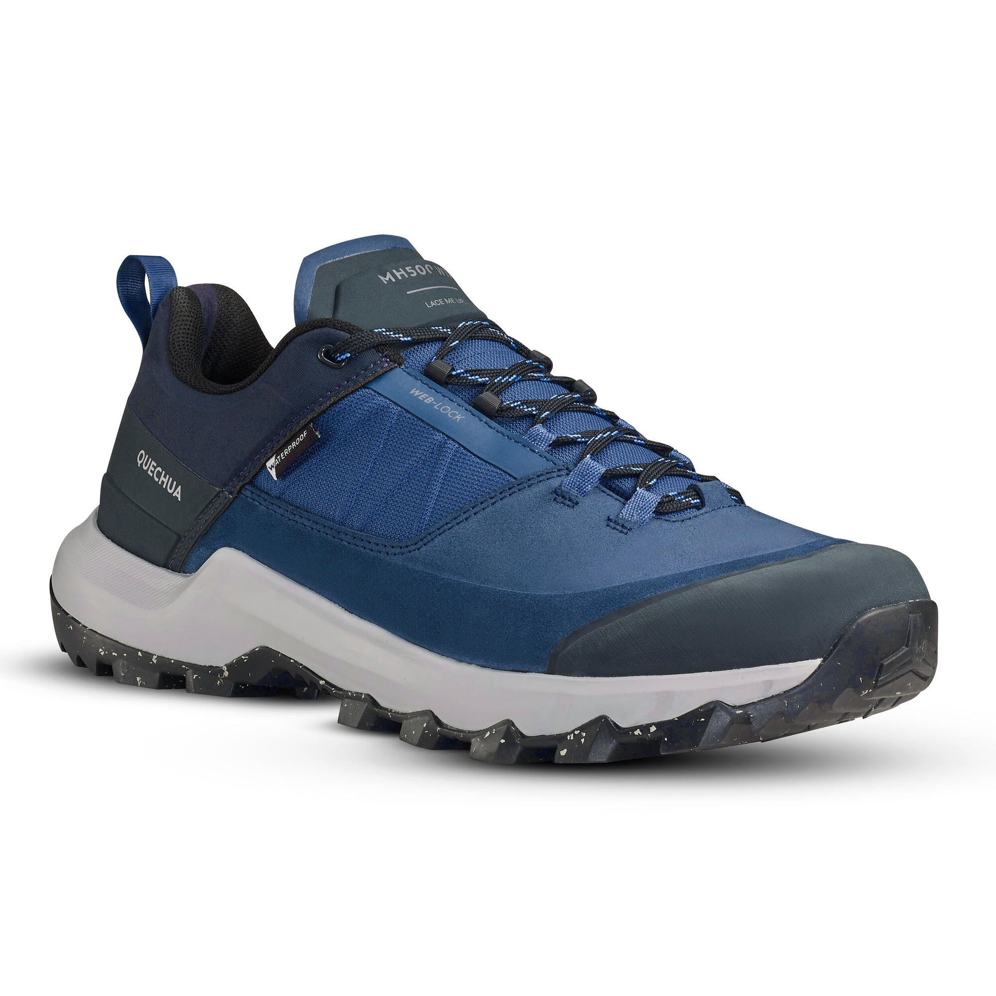 Quechua MH500 Waterproof Hiking Shoes for Men - Lightweight Trekking Boots with Grip for Outdoor Adventures, Camping & Mountain Trails