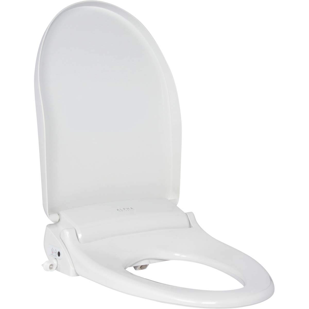 ALPHA BIDET GXR Wave Bidet Toilet Seat - Round White | Powerful Spray & Remote Control | Stainless Steel Nozzle | Slim Design | LED Nightlight | Warm Air Dryer | Oscillation & Pulse Functions | Perfect for Modern Bathrooms & Elderly Comfort