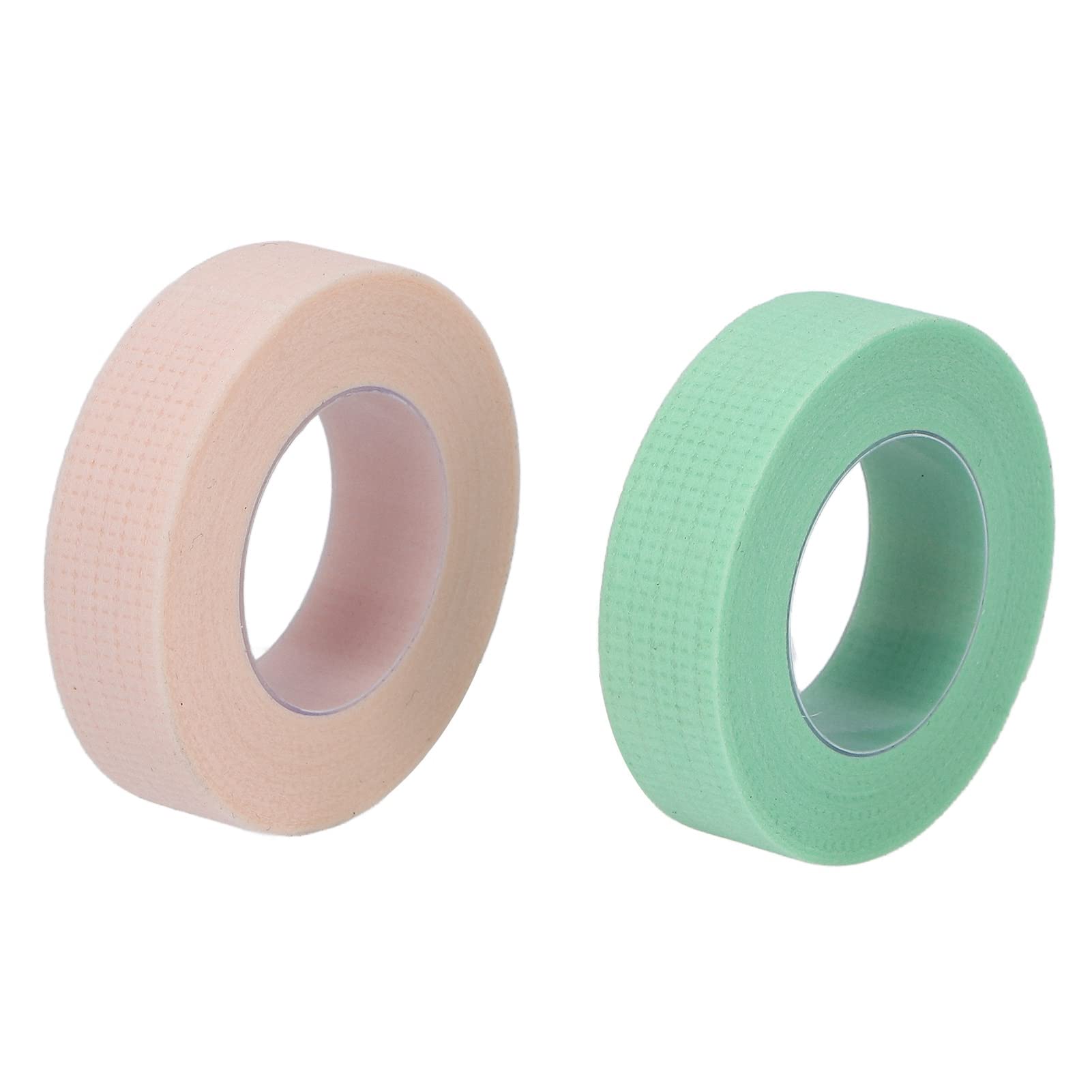 10 Rolls Eyelash Extension Tape - Green & Pink Breathable Adhesive Fabric Tape for Professional Lash Extensions | Hypoallergenic, Micropore Design | Perfect for Salon Use & DIY Lash Artists