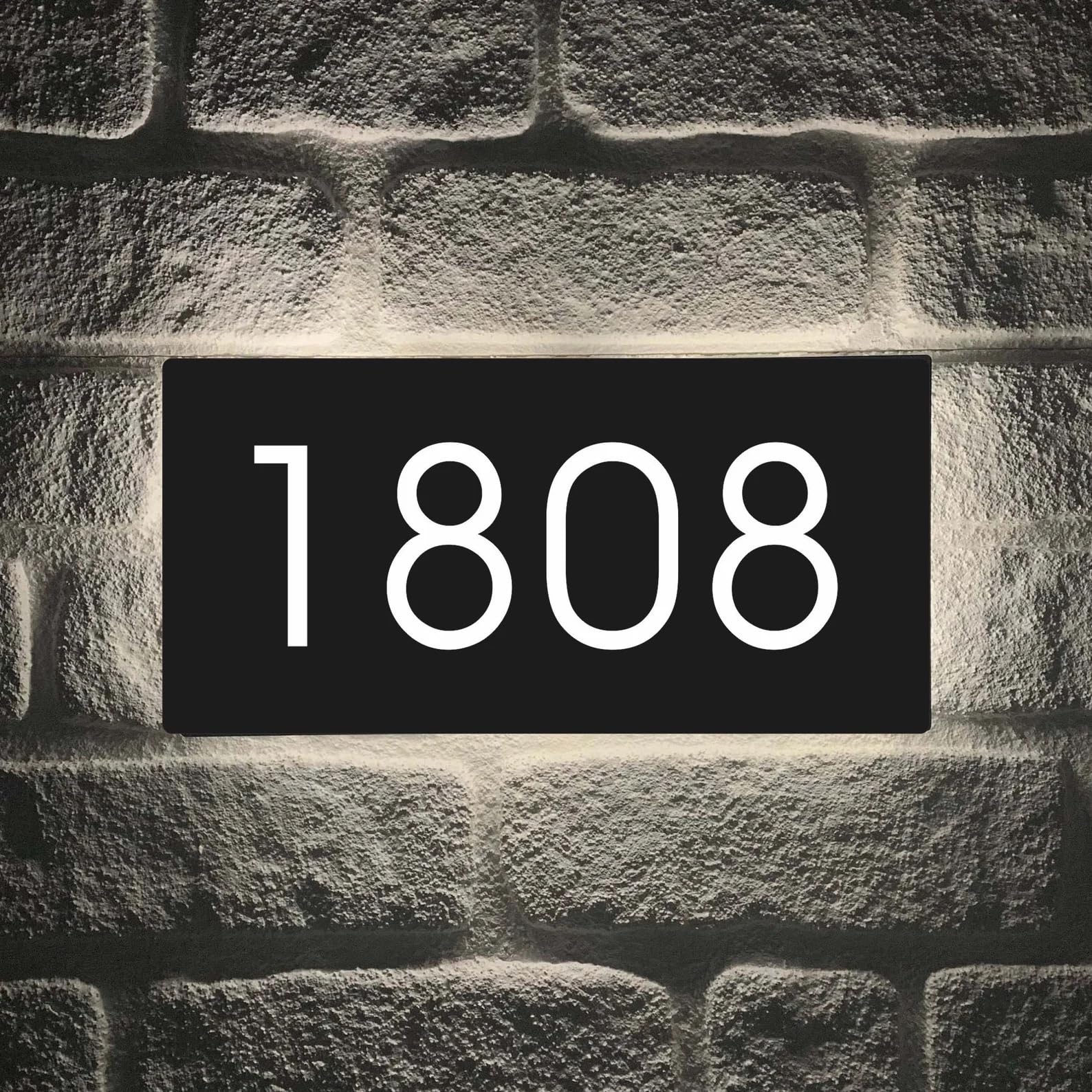Custom Solar-Powered Backlit House Address Sign - Outdoor Lighted House Number Plaque for Exterior & Yard - Durable & Weatherproof - Perfect for Home, Driveway, and Garden Decoration