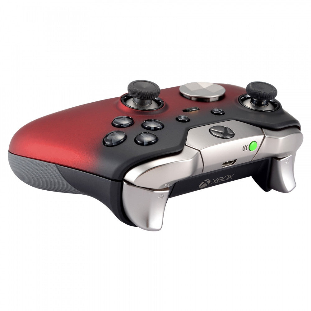 eXtremeRate Replacement Front Shell Rings for Xbox One Elite Controller Model 1698 - Shadow Red (XOEP004) | Durable Repair Parts for Enhanced Gaming Experience